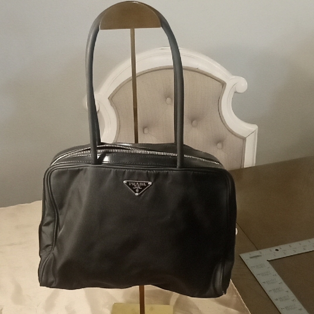 Prada Black Briefcase With Structured Design - image 1